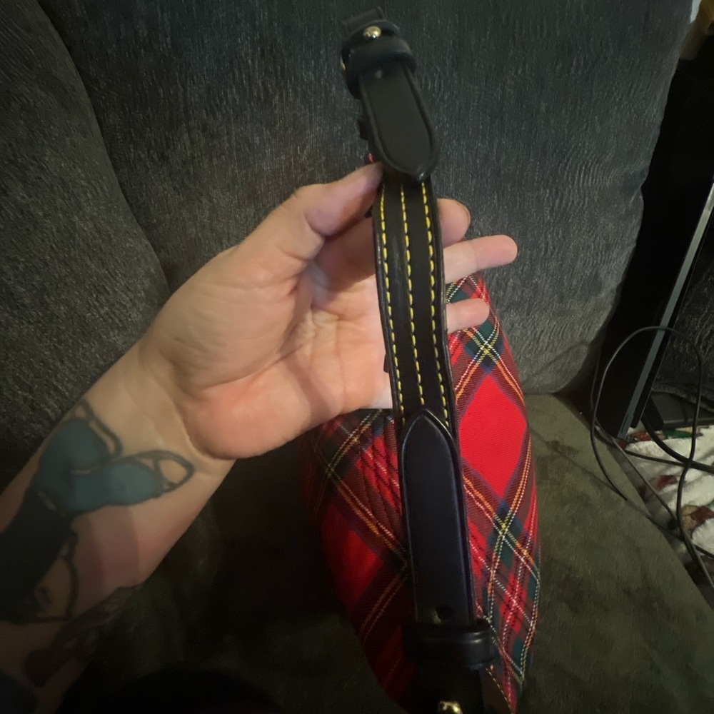 Dooney & Bourke Plaid Red and Brown Women's Bag - Picture 5 of 7
